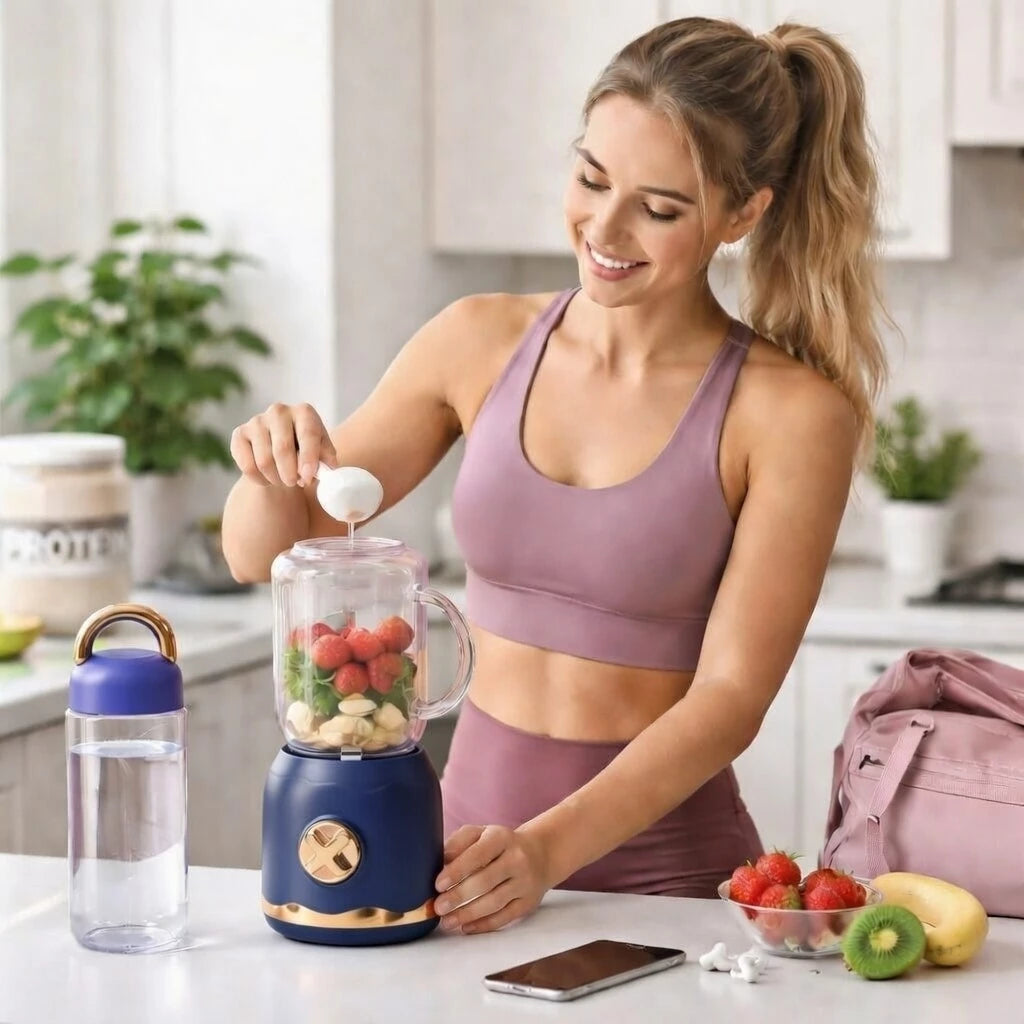 Mini Liquidificador Portátil 3 em 1 – Praticidade, Estilo e Saúde em Qualquer Lugar