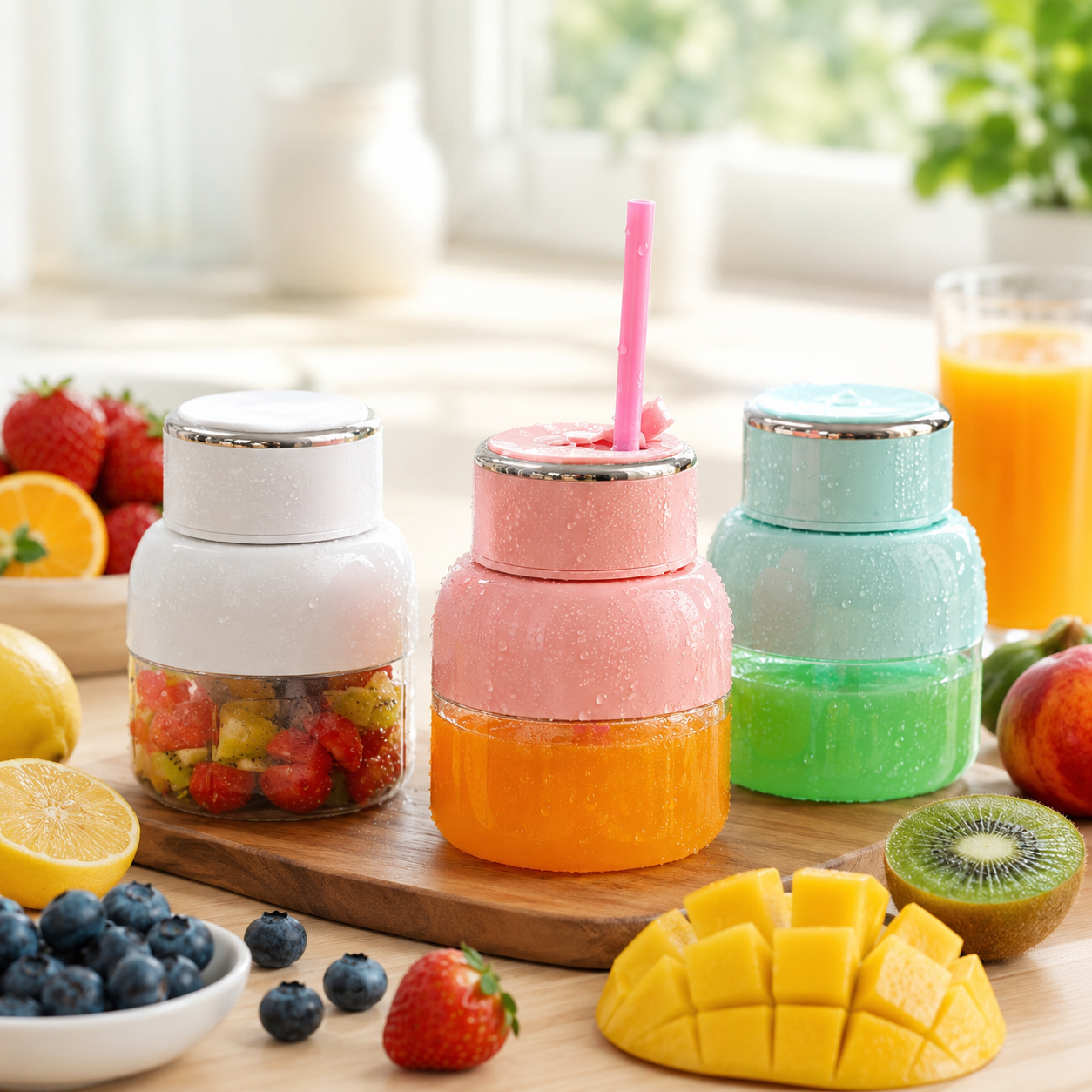 Mini Liquidificador Portátil USB Recarregável Shake e Suco | Vida Potente