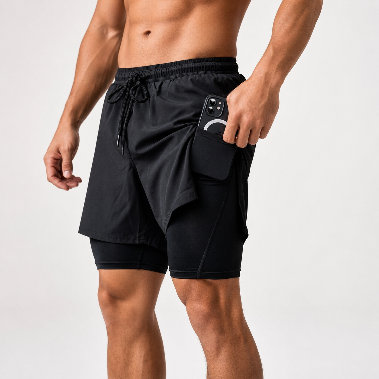 Shorts 2 em 1 Dry Fit Vida Potente — Compre 1, Leve 2