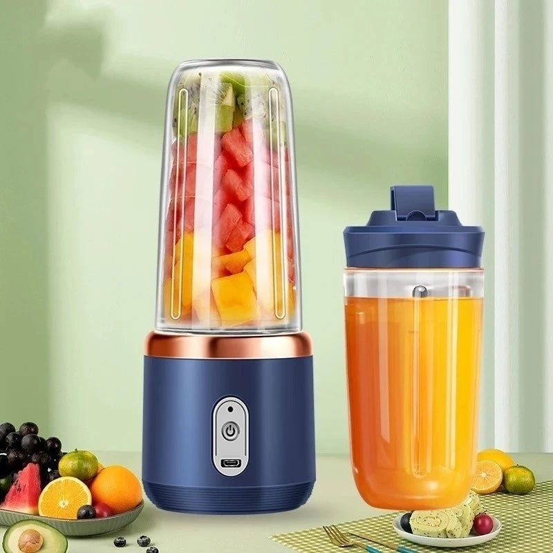 Mini Liquidificador Portátil USB 400ML 6 Lâminas Recarregável | Vida Potente