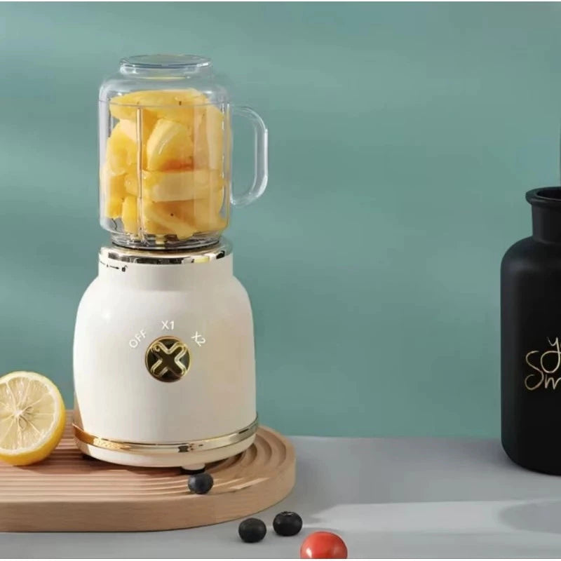 Mini Liquidificador Portátil USB 500ML Retrô 10 Lâminas | Vida Potente
