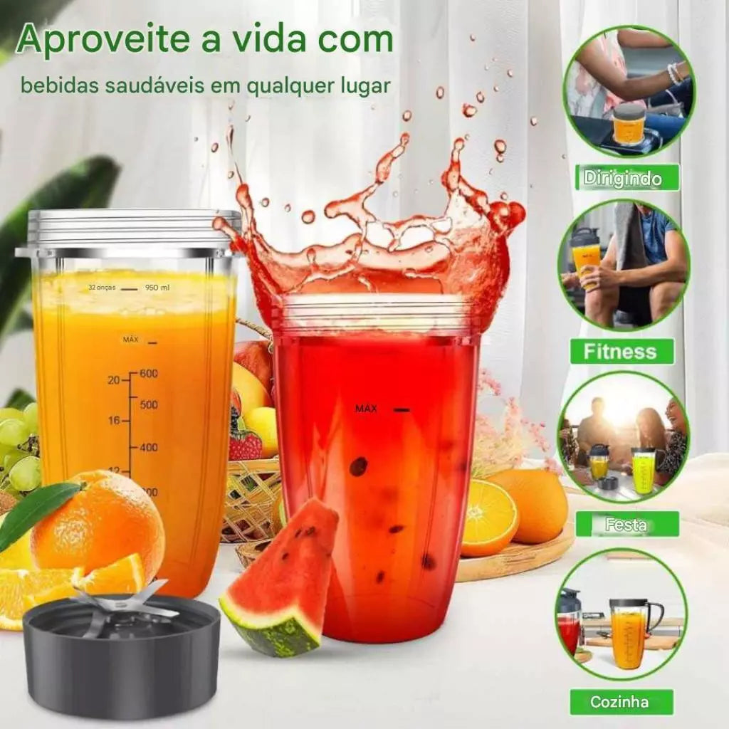 Personal Blender Portátil 900W Shake e Smoothie | Vida Potente