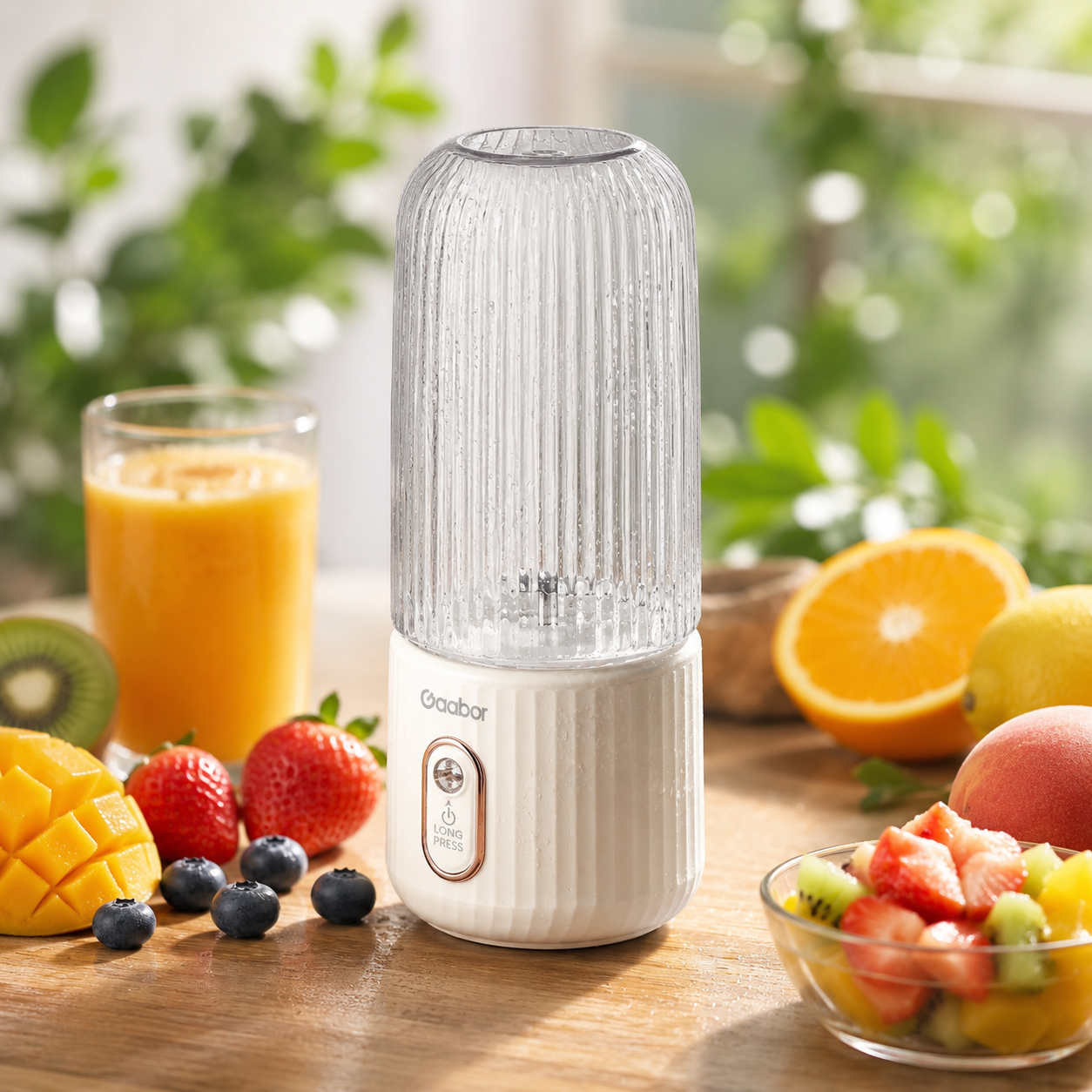 Mini Liquidificador Portátil Gaabor USB 2 Copos Blender | Vida Potente