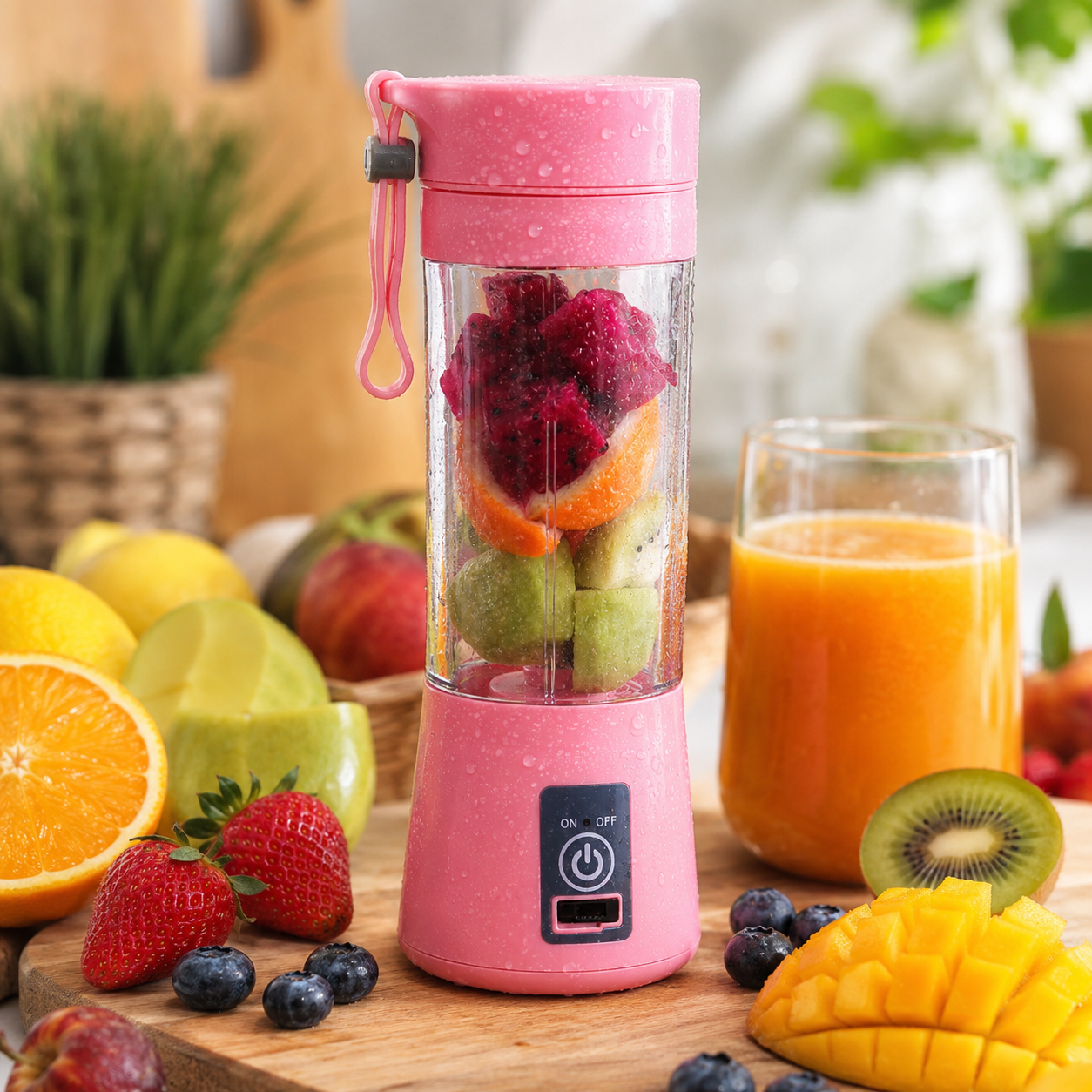Mini Liquidificador Portátil USB 6 Lâminas Shake e Smoothie | Vida Potente