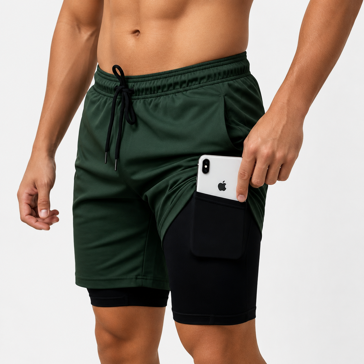 Shorts 2 em 1 Dry Fit Vida Potente — Compre 1, Leve 2