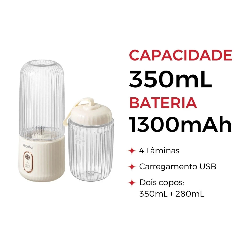 Mini Liquidificador Portátil USB 8 Lâminas 450ML Turbo | Vida Potente