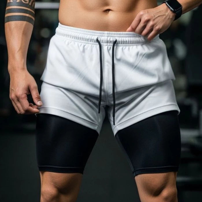 Shorts 2 em 1 Vida Potente com camada interna antiassaduras