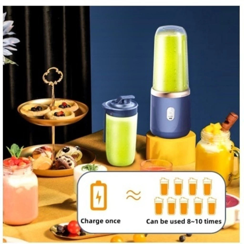 Mini Liquidificador Portátil USB 400ML 6 Lâminas Recarregável | Vida Potente