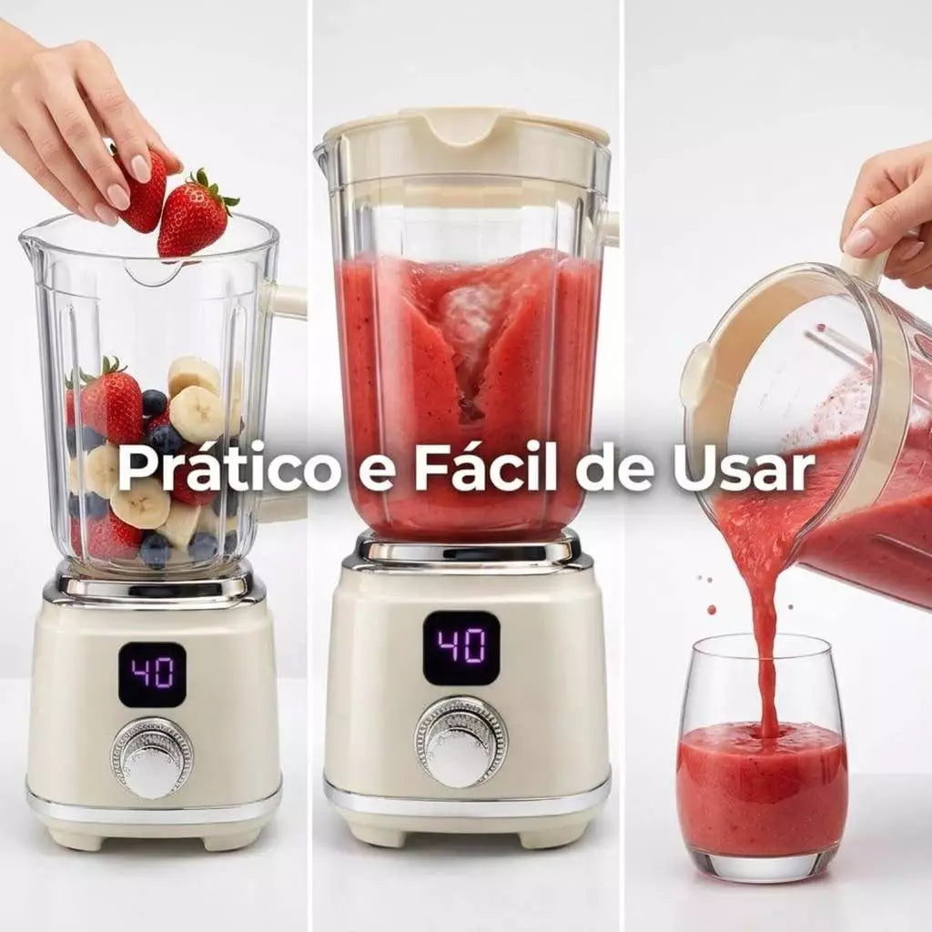 Liquidificador Portátil USB 600ML 10 Lâminas Turbo | Vida Potente