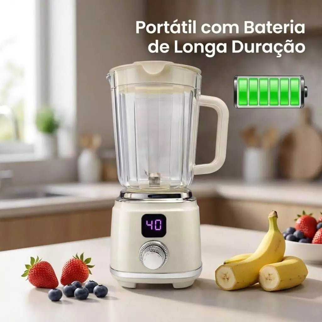 Liquidificador Portátil USB 600ML 10 Lâminas Turbo | Vida Potente