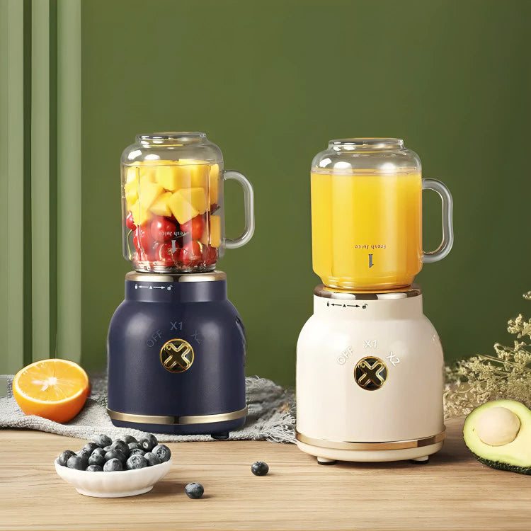 Mini Juicer Portátil USB 10 Lâminas 500ML Retrô | Vida Potente
